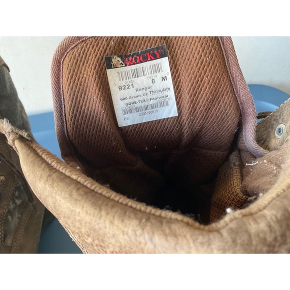 Rocky Ranger 9221 Mens Boots 8M Gore-Tex 600g Thinsulate Camo Hunting Waterproof - Picture 8 of 9